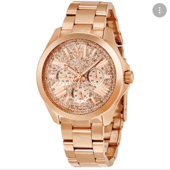 Fossil Cecile Multi-Function Rose Crystal-set Dial Rose Gold-tone Watch - Picture 1 of 9